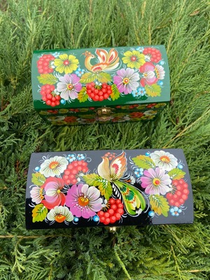 ペトリキフカ・ジュエリーボックス16 cm（Khomenko）