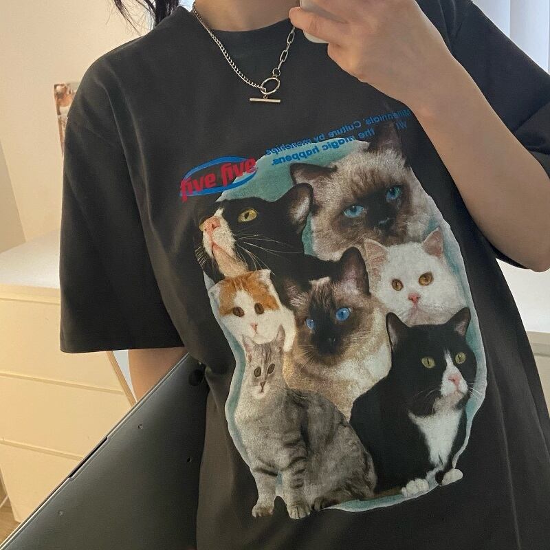 【1点限り！】CAT 　Tシャツ　ハーフパンツ  上下セット　グレー　ブラック