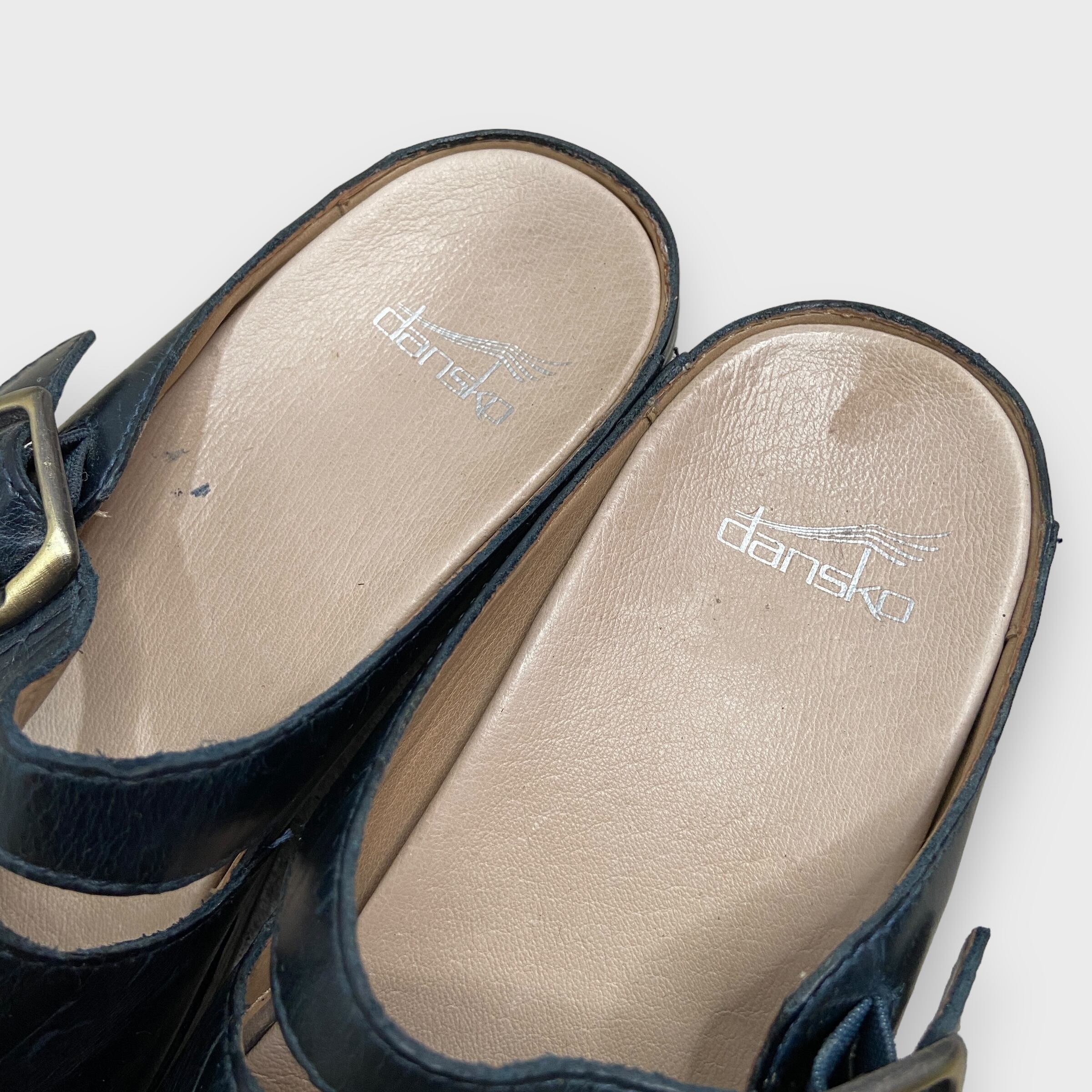 dansko ブリットニー レザーストラップシューズ ブラック 24.5-25 