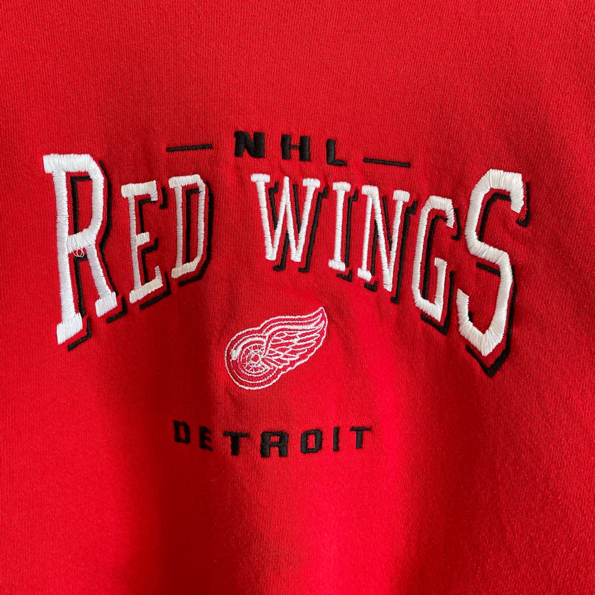 90s NHL RED WINGS スウェット 赤 レッド 古着 トレーナー ...