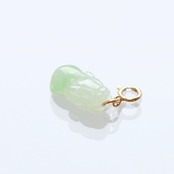 K10YG ヒキュウ「豼貅」チャーム A貨翡翠 jd_pt1276