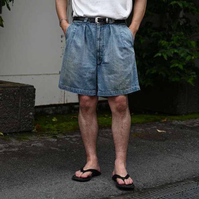 BOWWOW / US ARMY DENIM SHORTS AGED