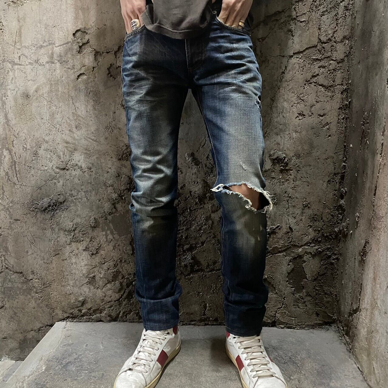 Dior Homme】 Damage Skinny Jeans ディオール ダメージスキニー ...