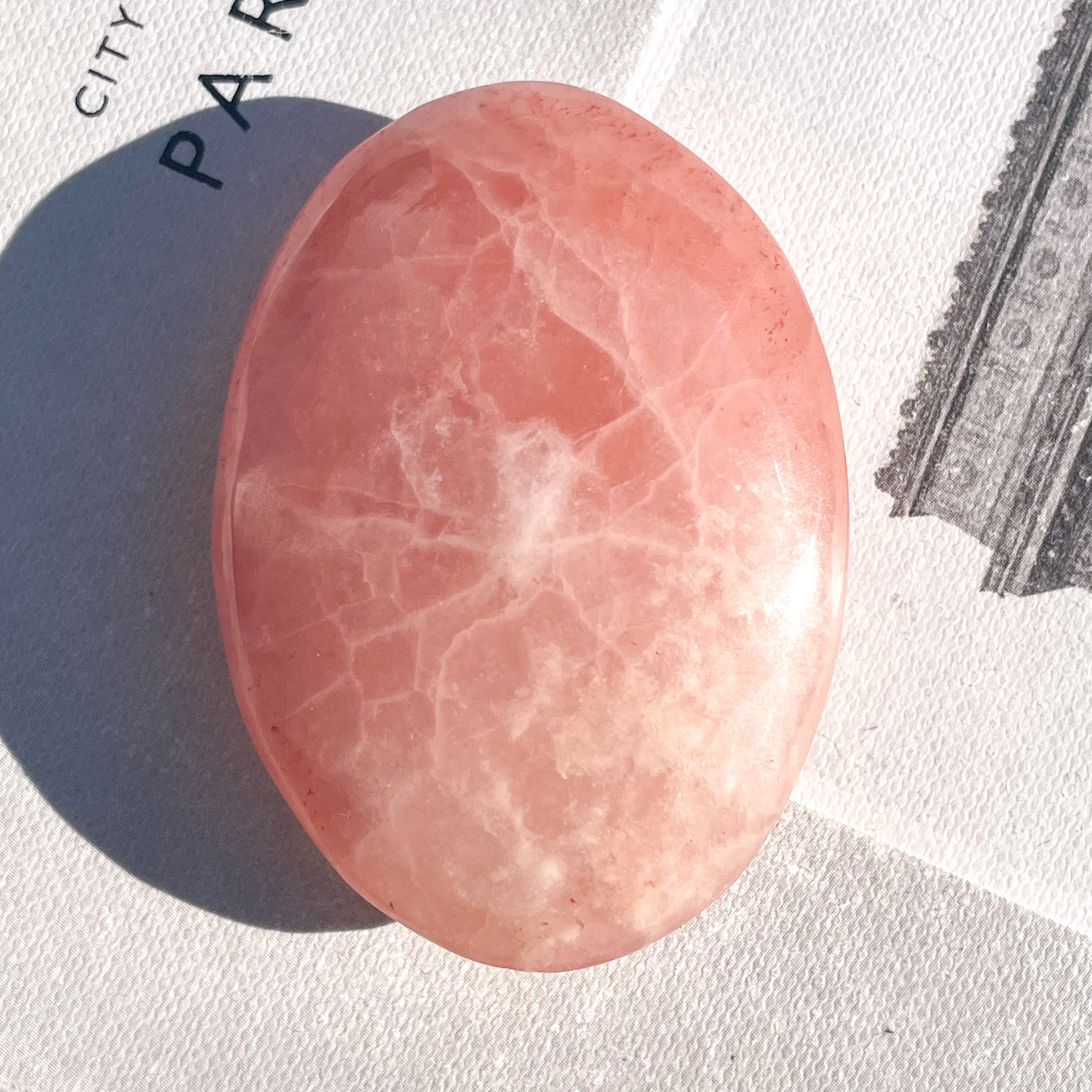 Rose Calcite Palm 2 ✧ ローズカルサイト | FLUXY - 天然石と鉱物のお