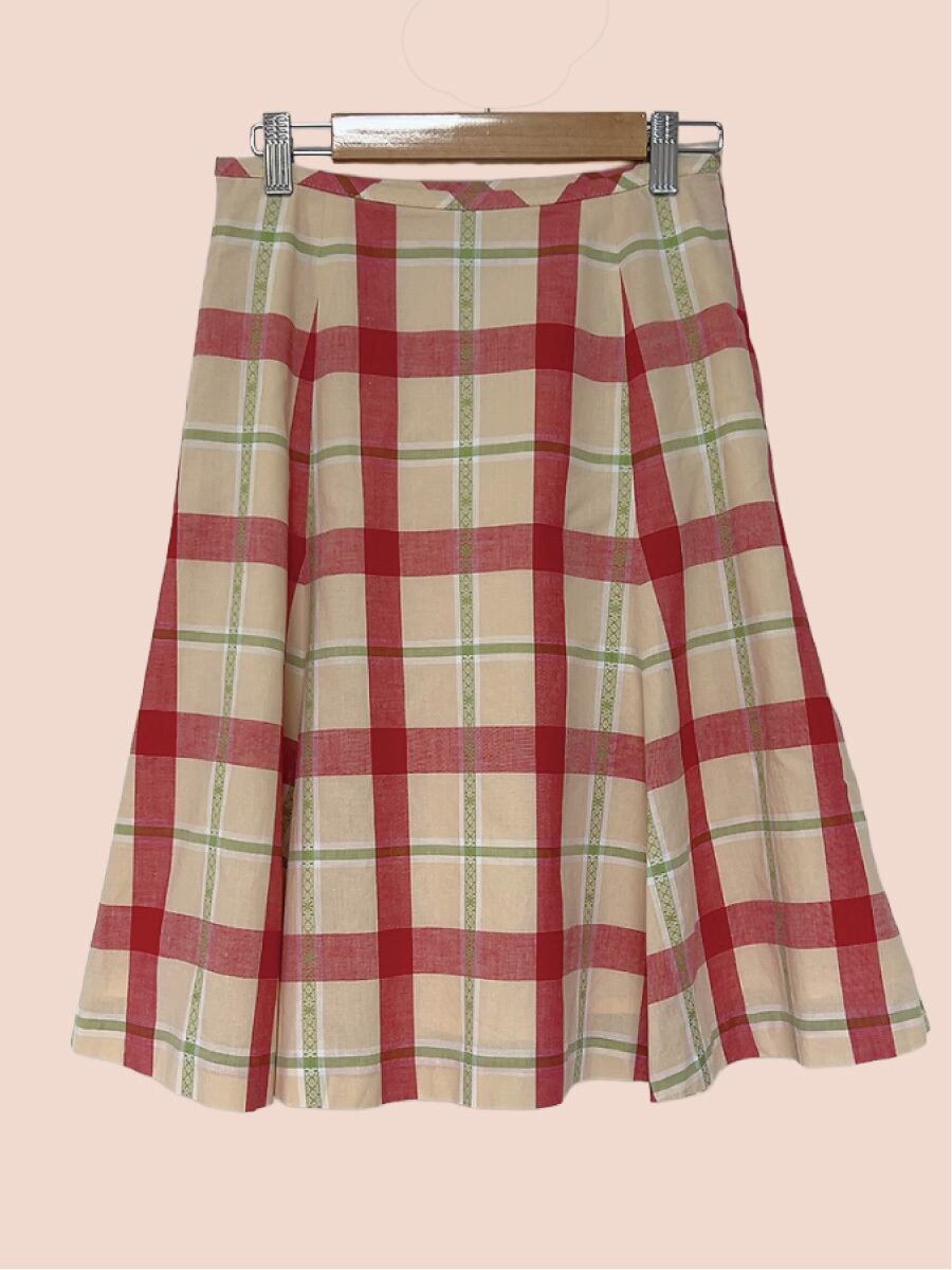 YORKLAND ロングスカート チェック 9AR Yorkland チェック柄 ロング