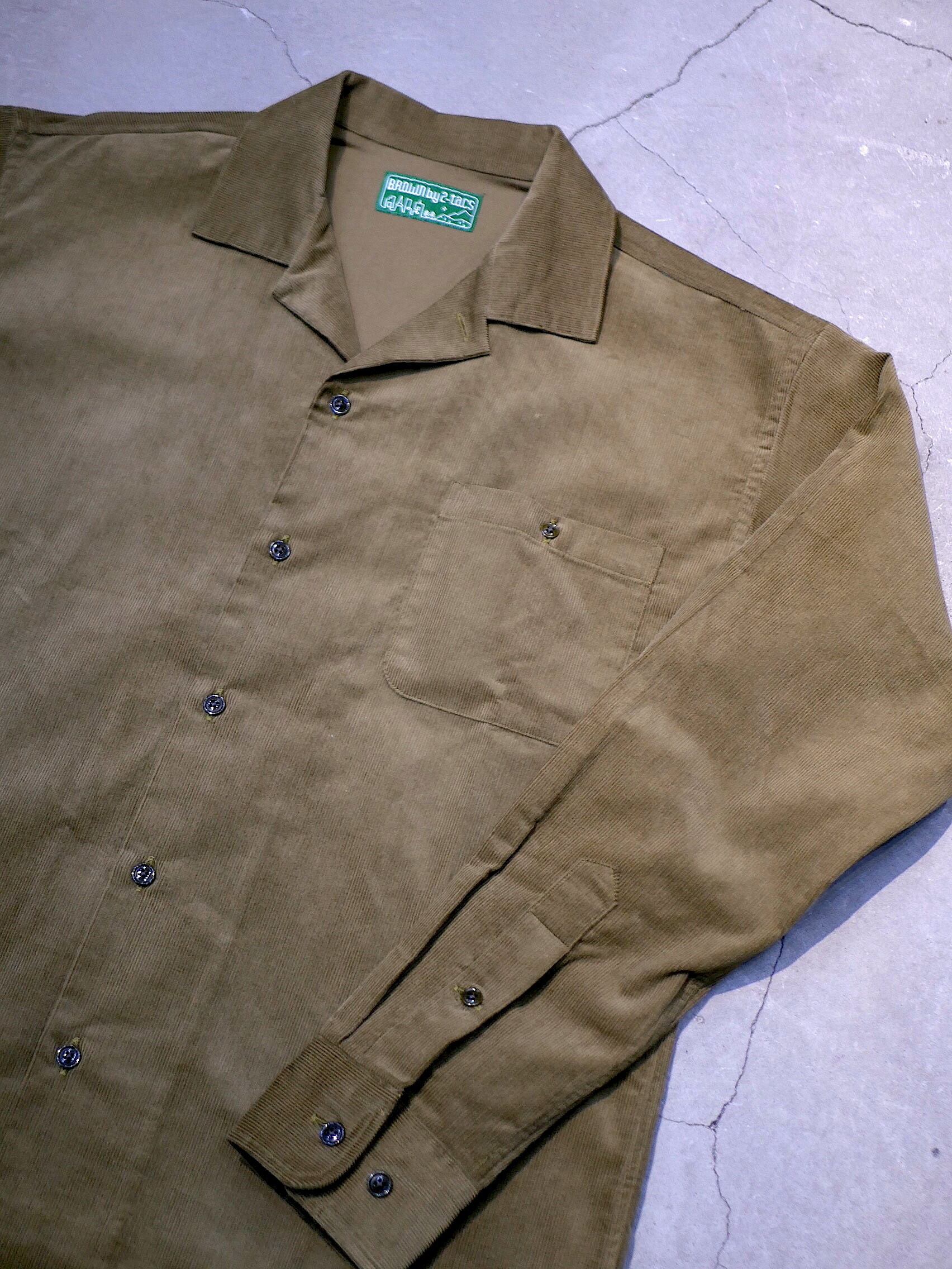 BROWN by 2-tacs / OPEN COLLER  SHIRTS