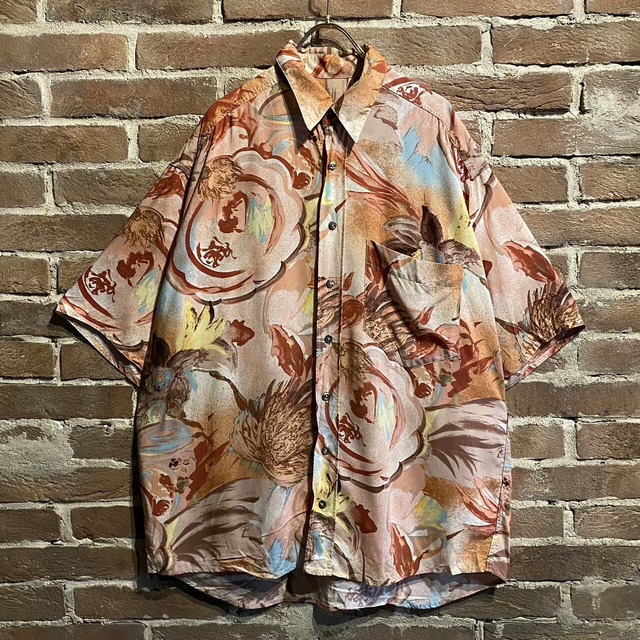 【Caka act3】Artistic Flower Pattern Vintage Loose S/S Shirts