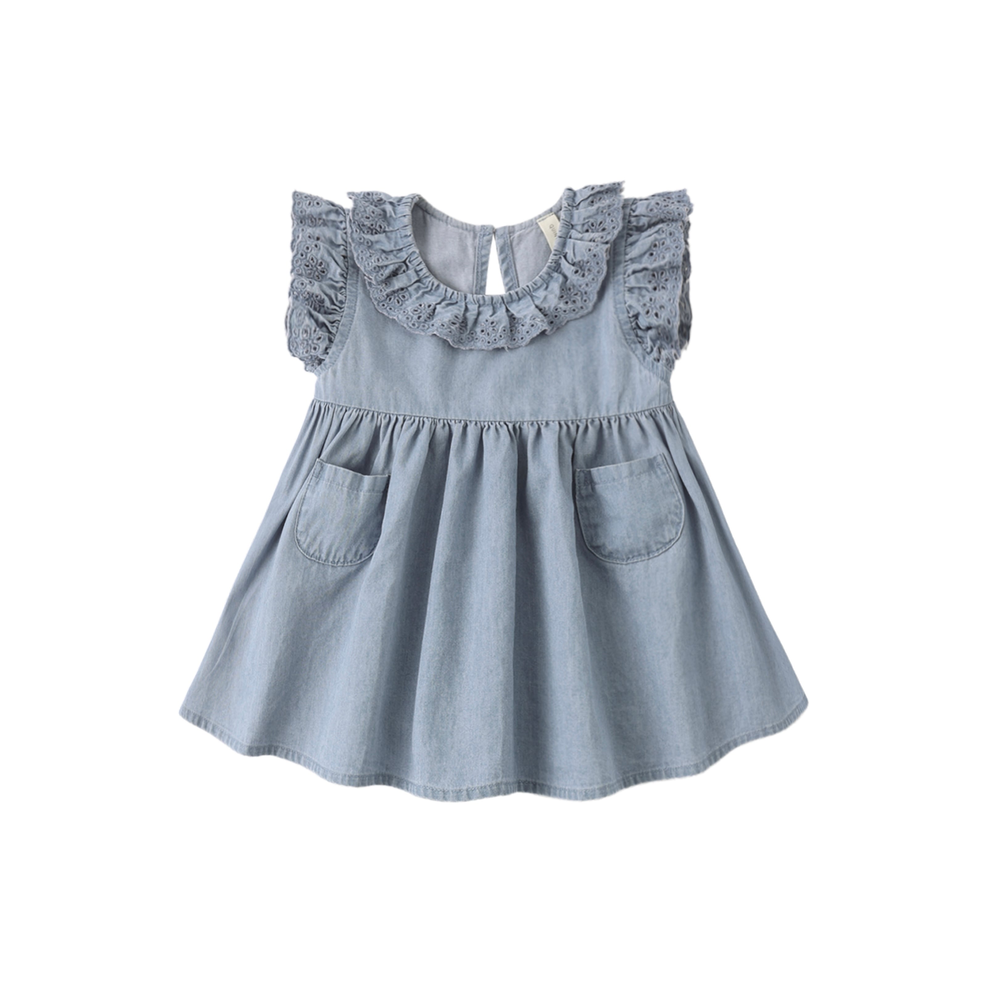 Quincy Mae(クインシーメイ) / 25ss SOPHIE DRESS / CHAMBRAY / 18-24M・2-3Y