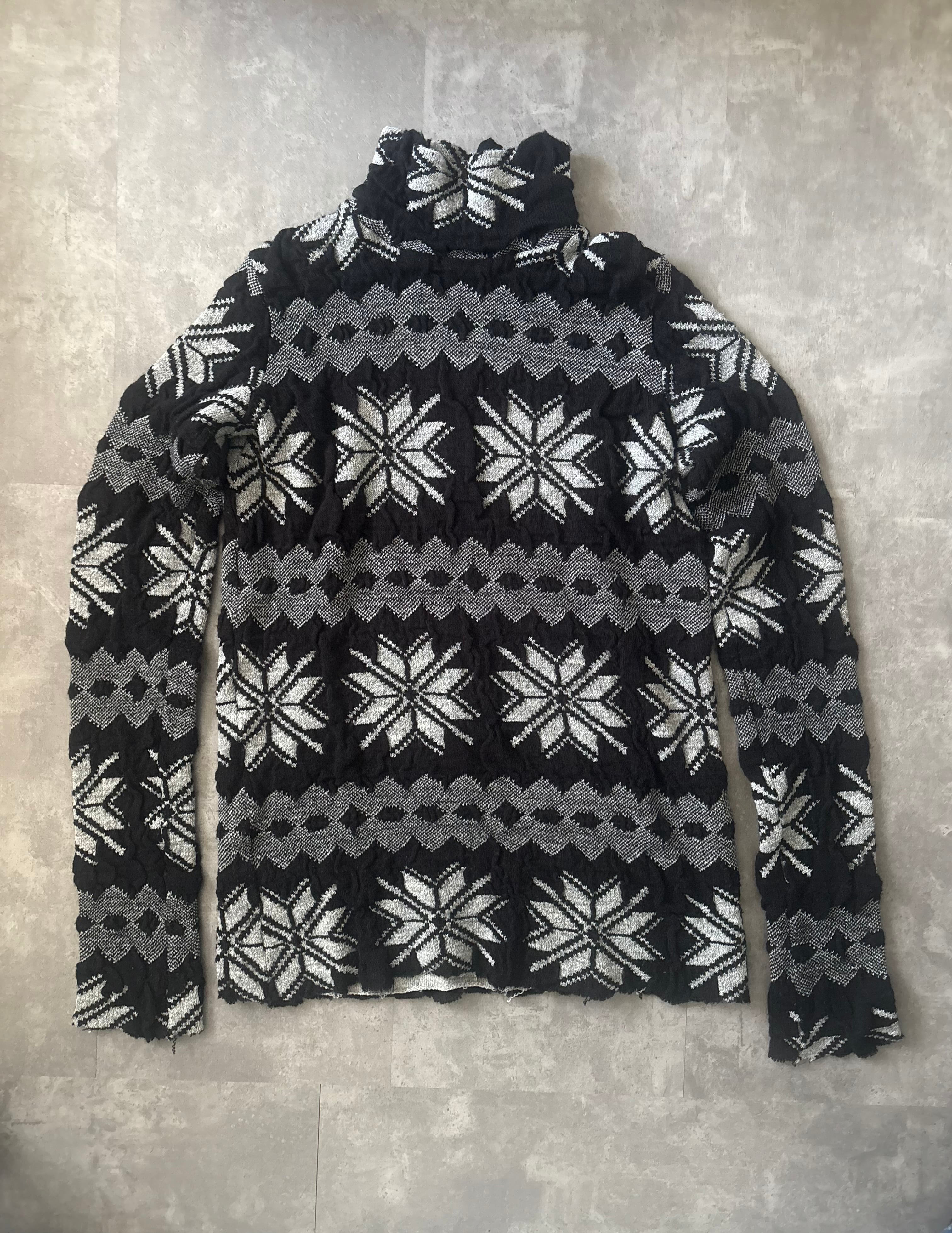 RAF SIMONS 03AW Closer期 タートルネック RAF SIMONS 03aw CLOSER期 nordic high neck long sleeve knit