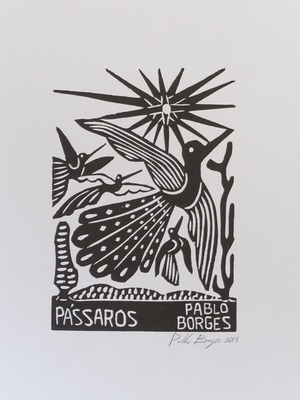 PABLO BORGES パブロ・ボルジェス 木版画 S　【PASSAROS】