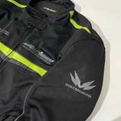 フル装備 MOTORHEAD モーターヘッド 肘,肩,胸,背中プロテクター入り メッシュ ライディング ジャケット バイクウェア 3L /メンズ/ブラック