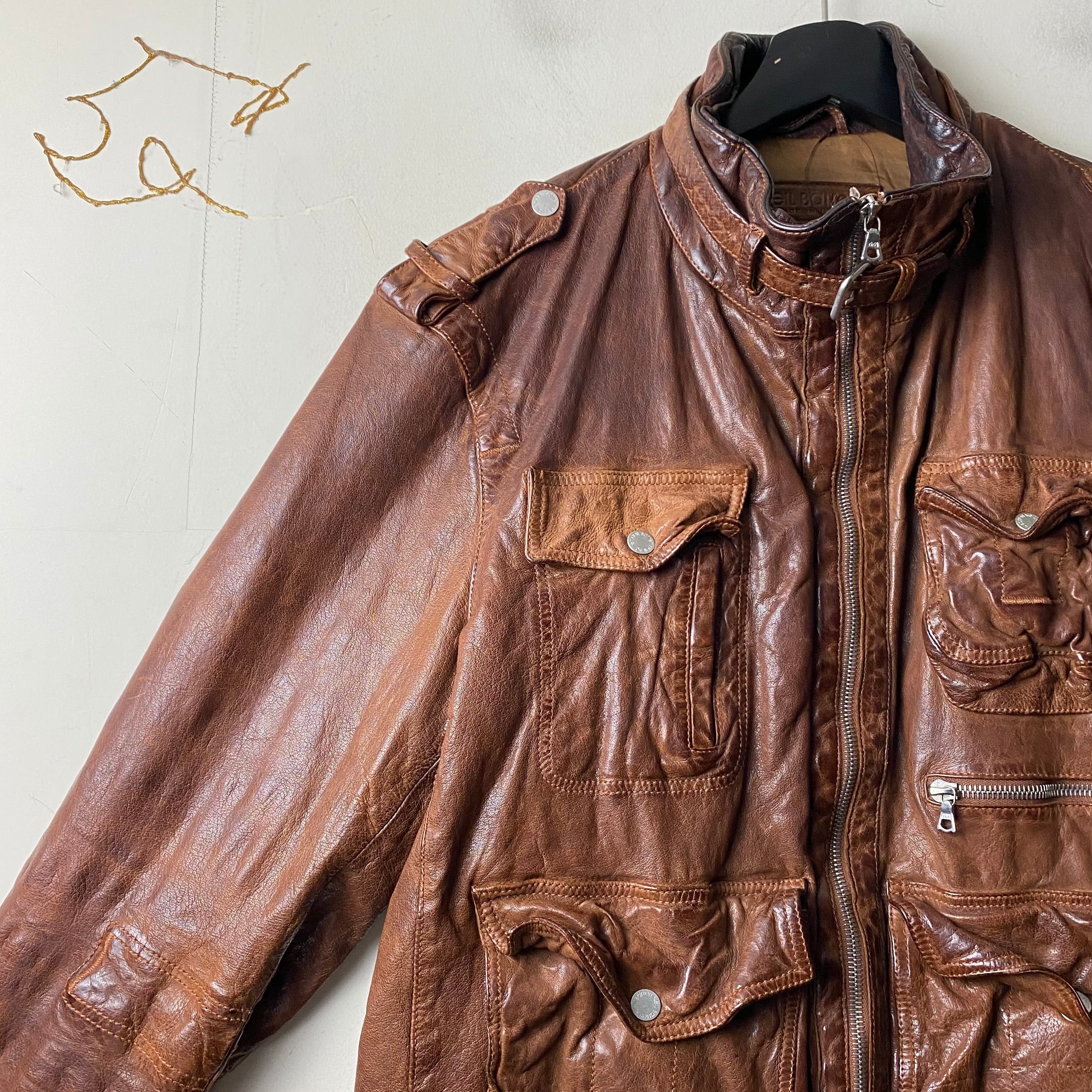 NEIL BARRETT buffalo leather blouson | NOIR ONLINE NEIL BARRETT buffalo leather blouson | NOIR ONLINE