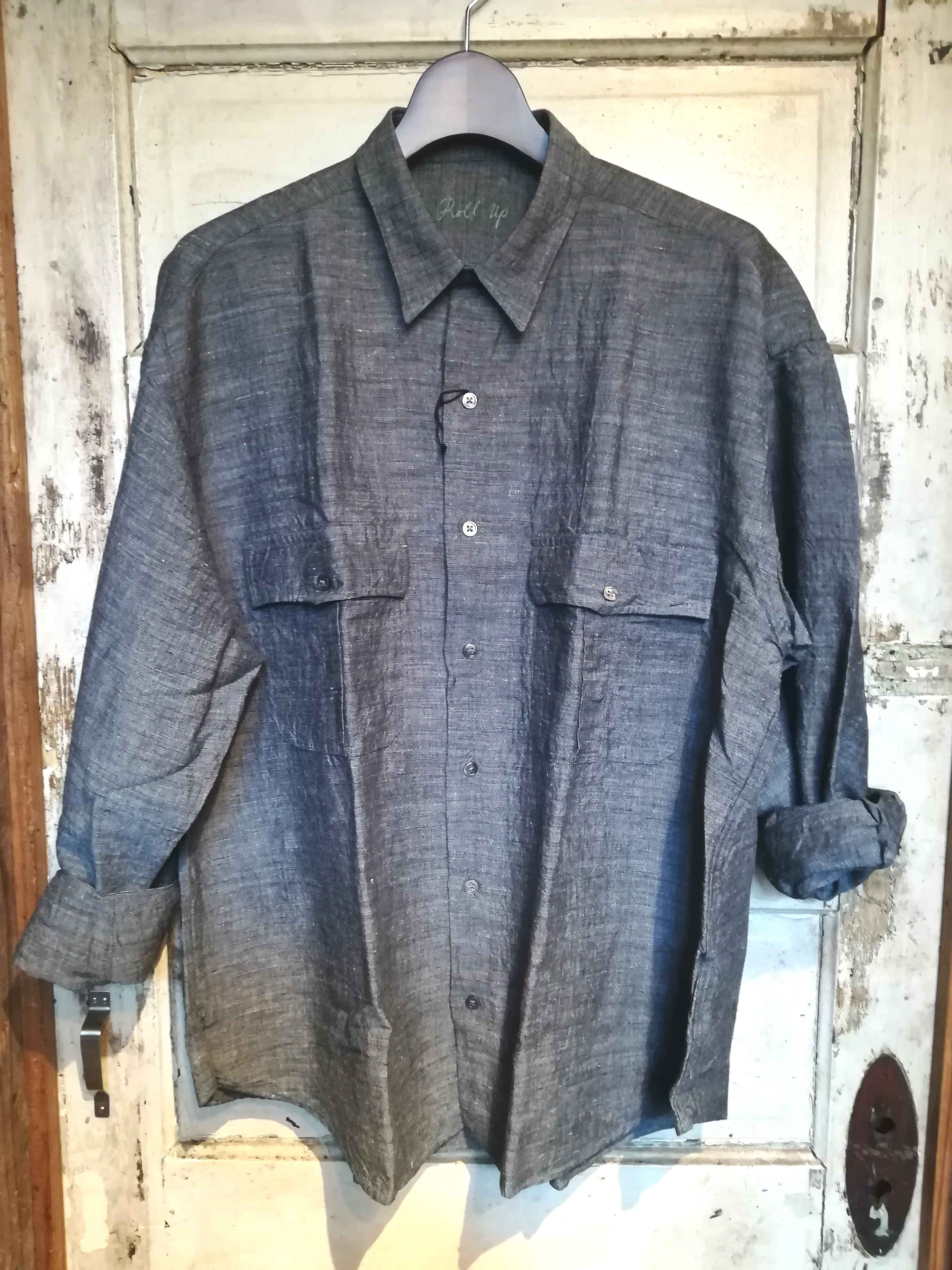 PORTER CLASSIC (ポータークラシック) ROLL UP BAMBOO LINEN SHIRT