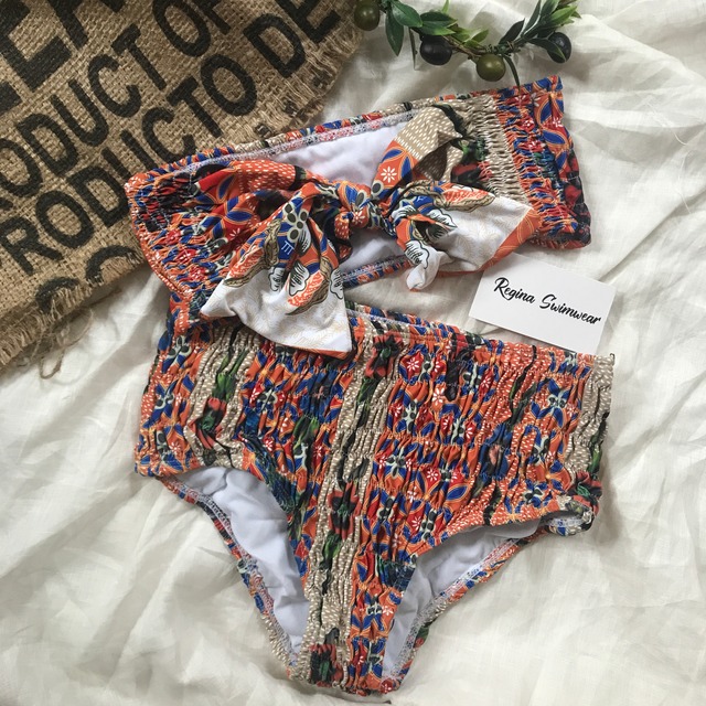 エスニック シャーリング ハイウエストビキニ