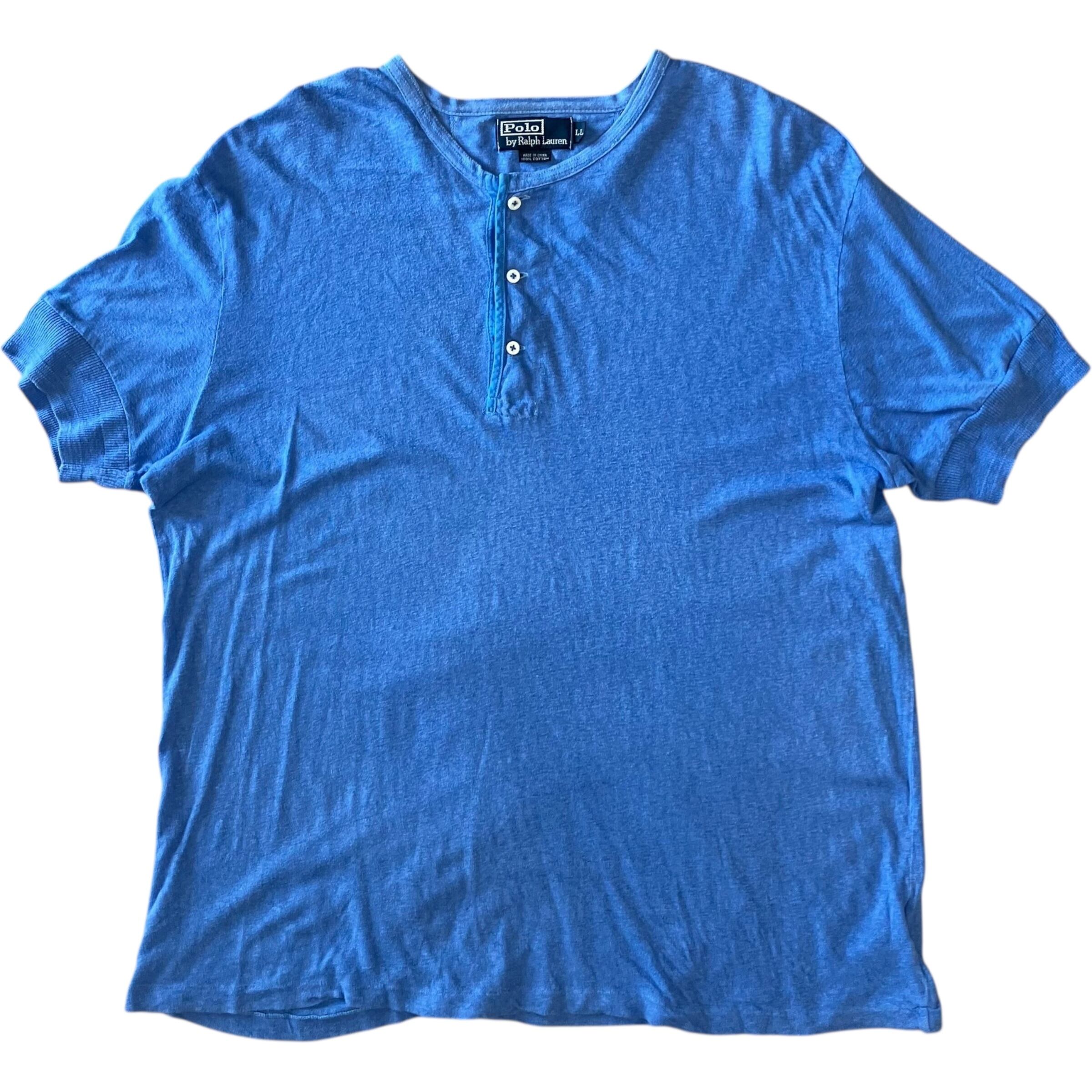 《XL》POLO Ralph Lauren ~00s ヘンリーネック 袖リブ Tシャツ No.2265