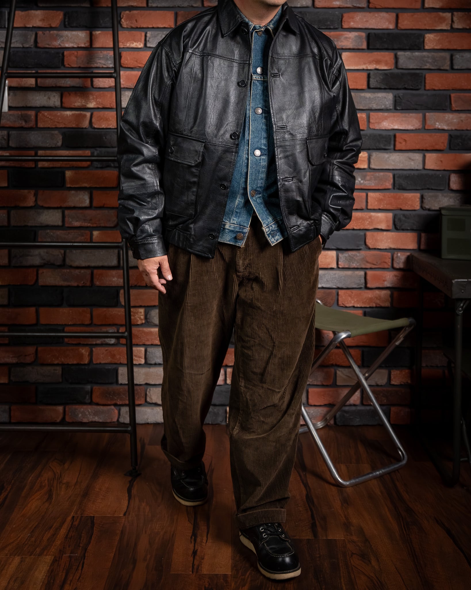 yoused】FRENCH ANTIQUE LEATHER JACKET ユーズド リメイク