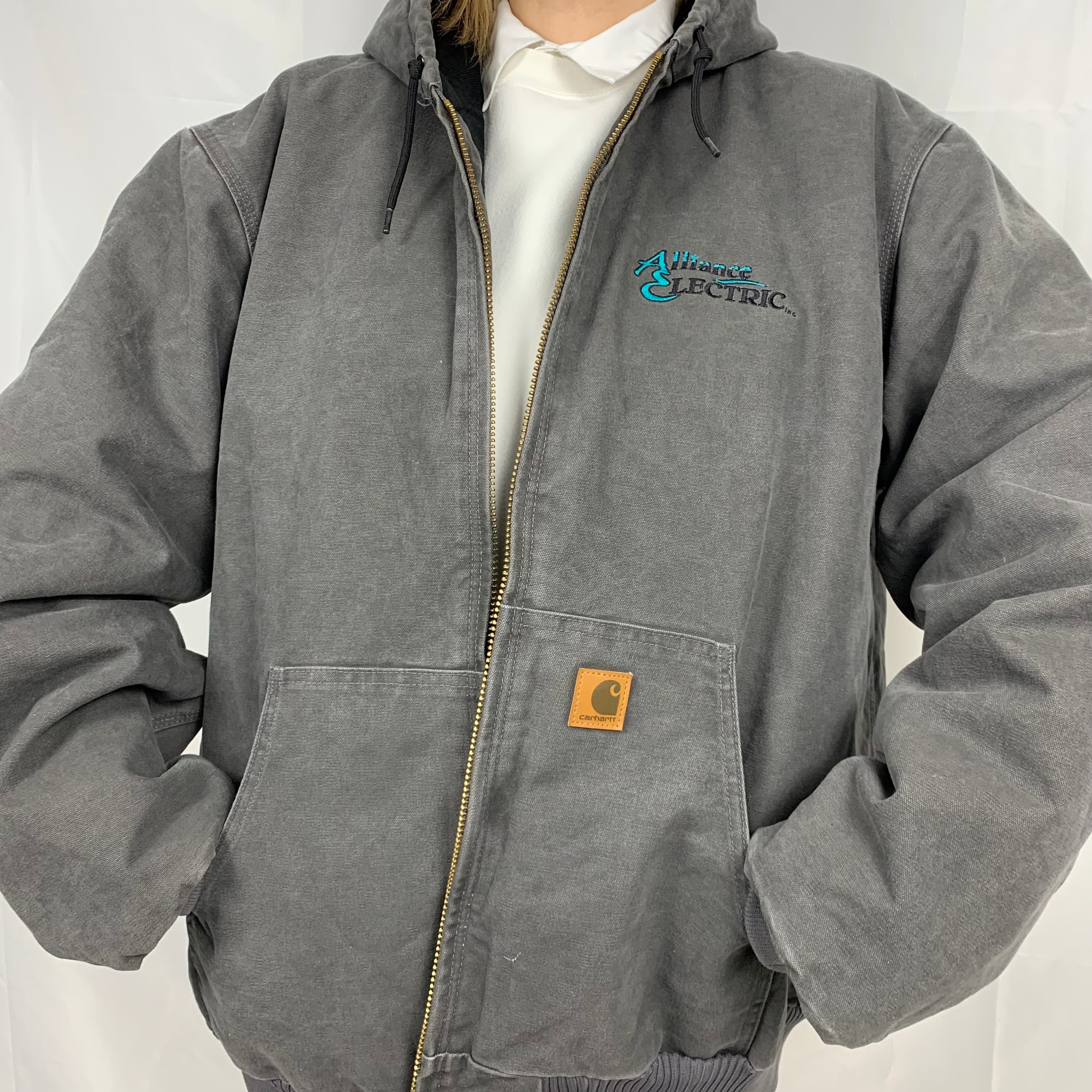 ☘️carhartt☘️カーハート　アクティブジャケット　企業刺繍ロゴ　3XL 7