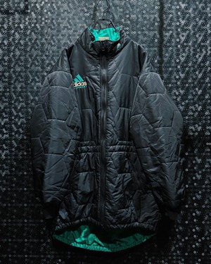 【ÆIEM】adidas Equipment Quilted Long Jacket – Black × Emerald Green