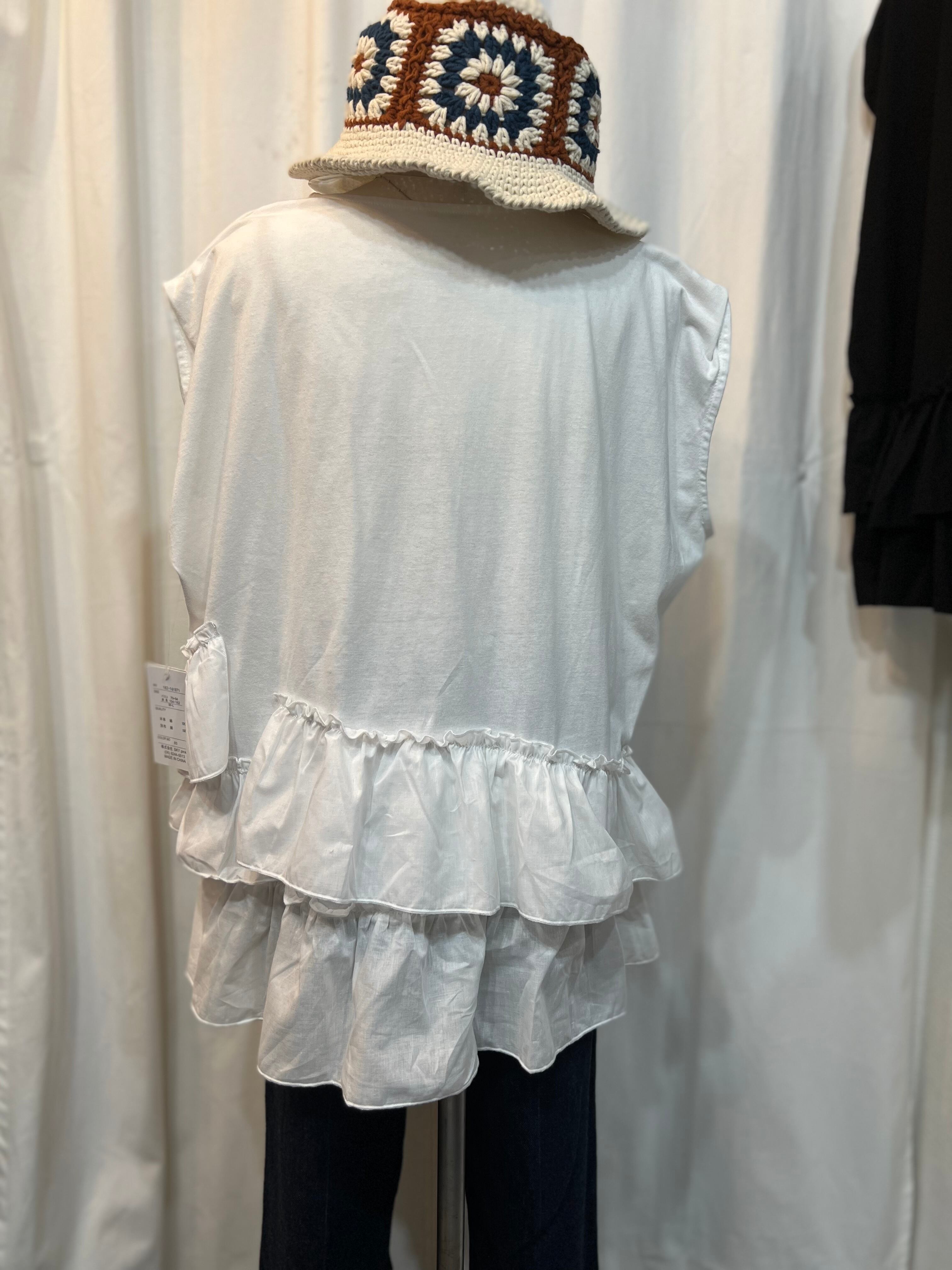【Miel  select】ウエストフリルTシャツ