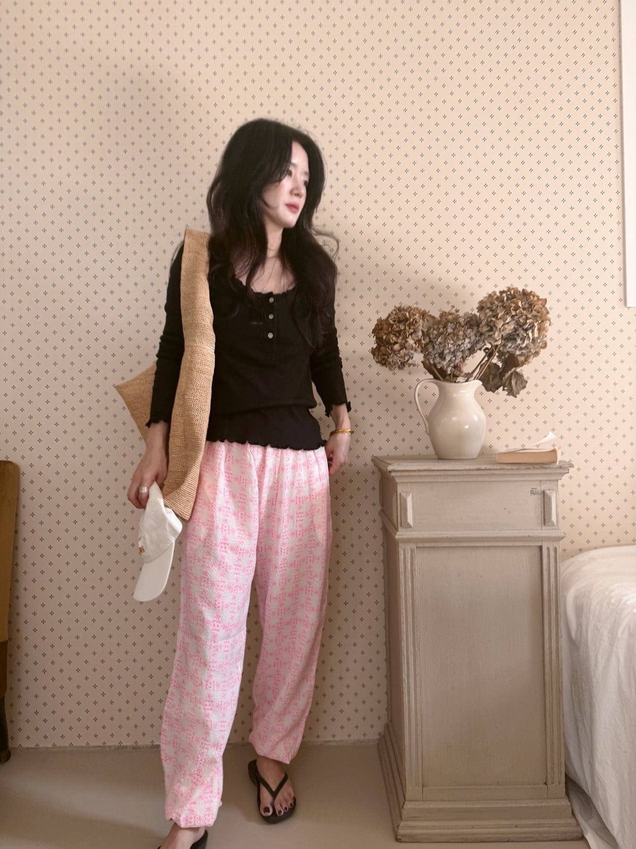 《予約》ojo de papa ¨ adult) holika pants ... pink ¨ 2nd 26summer