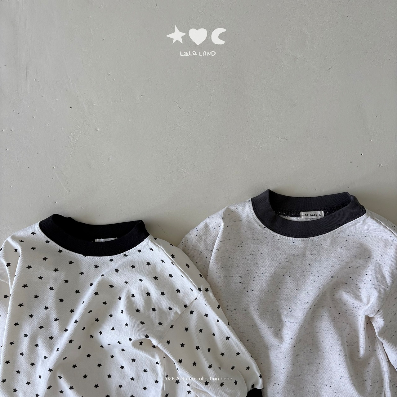韓国子供服 / LALALAND / 26Autumn / ベベミックススター Tシャツ / 秋服 / ベビー *6M~18M*