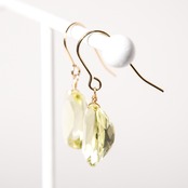 【レモンクォーツ】コンケープ 14kgfピアス・イヤリング