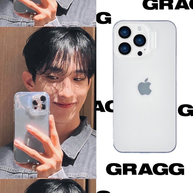 ★SEVENTEEN ドギョム 着用！！【GRAGG】DOUBLE SQUARE CASE - CLEAR
