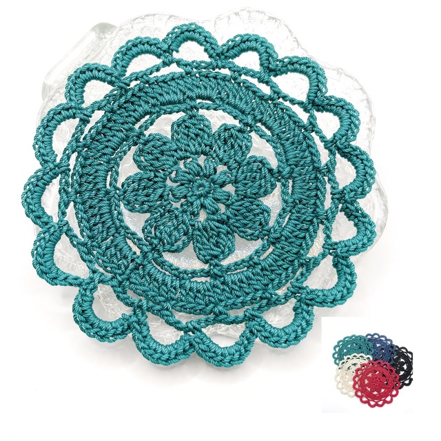 お花のレースドイリー/092/