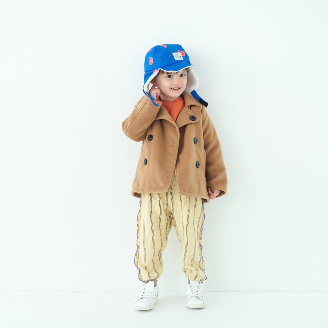 パイロットキャップ【リンゴ】ブランド 子供 帽子 男の子 女の子 日本製 冬 キッズ ギフト