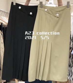 フロントプリーツスカート　AJ3396-955