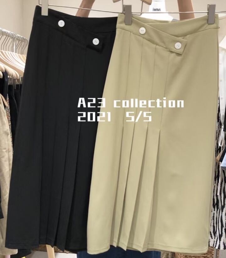 フロントプリーツスカート　AJ3396-955