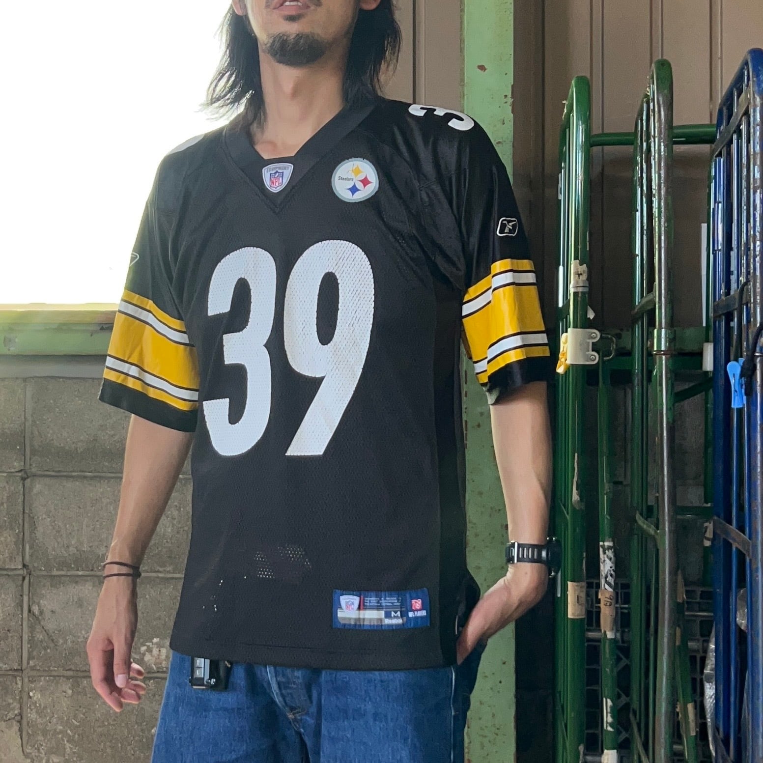 NFL Steelers uniform Reebok スティーラーズ ナンバリング フットボール T ゲームシャツ 39 #507027  kapre