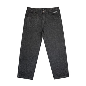 TIMESCAN × WILLOW LURKS RELAXED DENIM JEANS BLACK