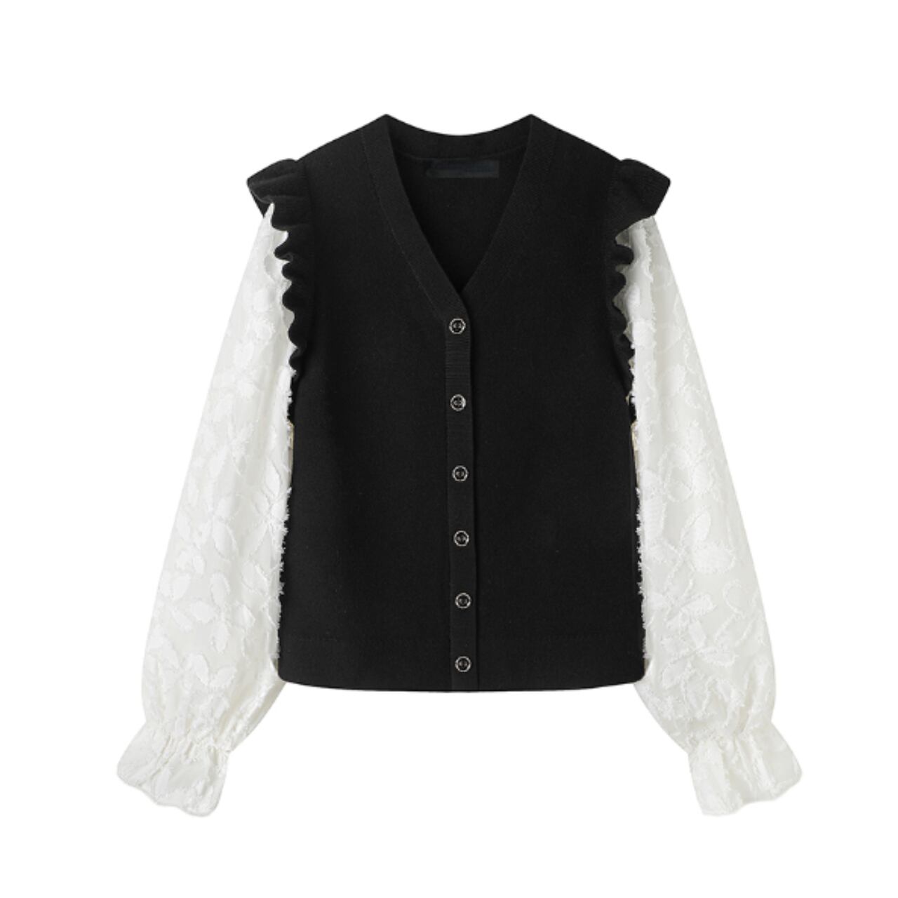 Knit Vest Blouse F0216