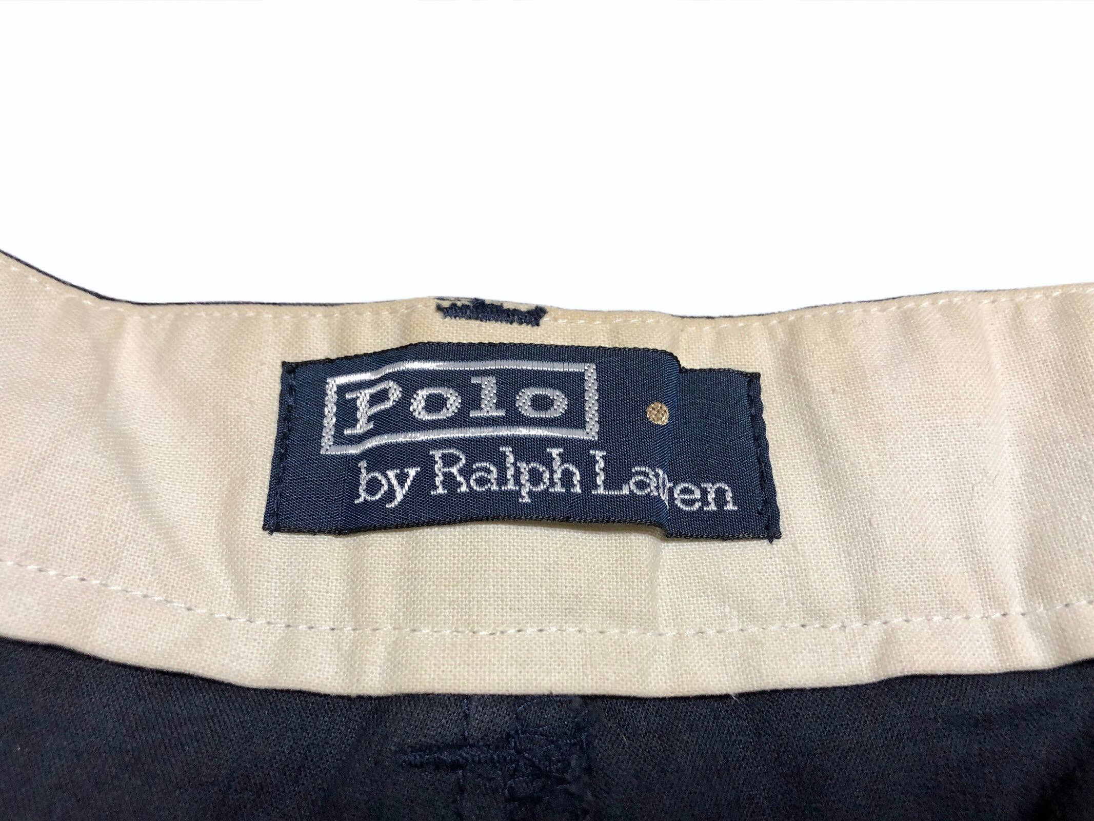 90s POLO RALPH LAUREN ロブスター刺繍 コーデュロイパンツ ネイビー【W37】 ポロラルフローレン　RC-033