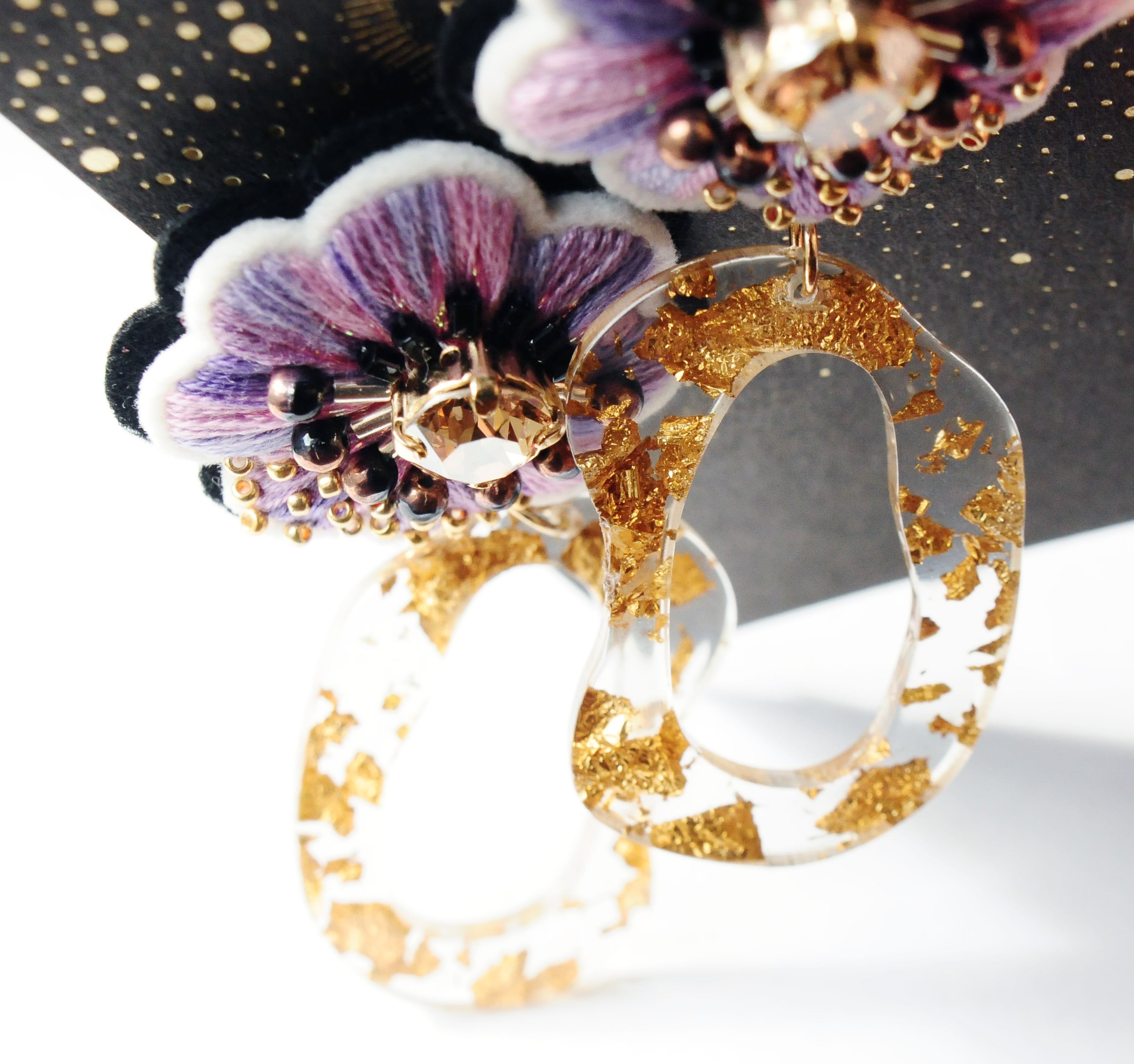 < No Name ~名前のない花~ >『 夜明けの光 』イヤリング