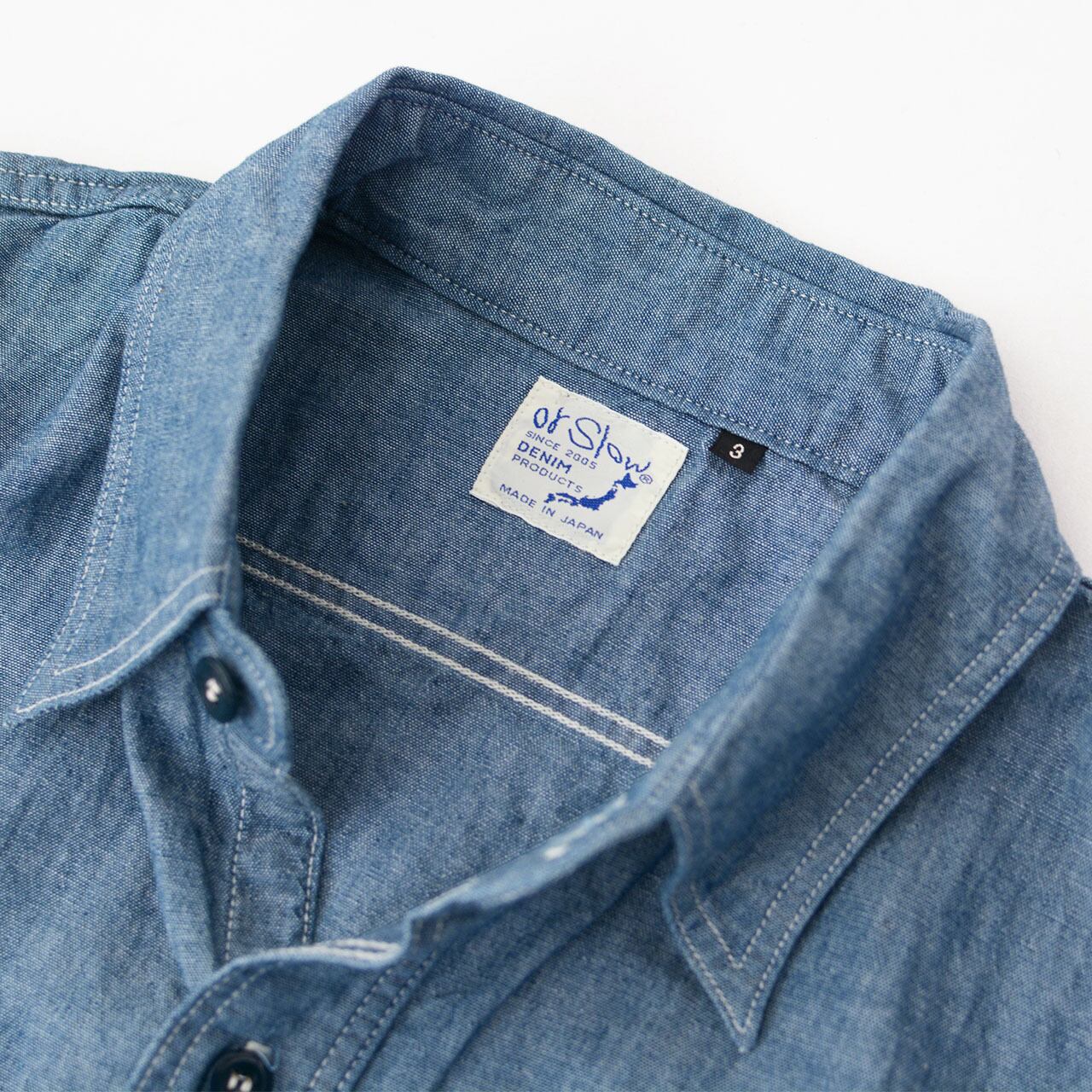 orslow [オアスロウ] SHORT SLEEVE CHAMBRAY WORK SHIRT [01-V8170-84