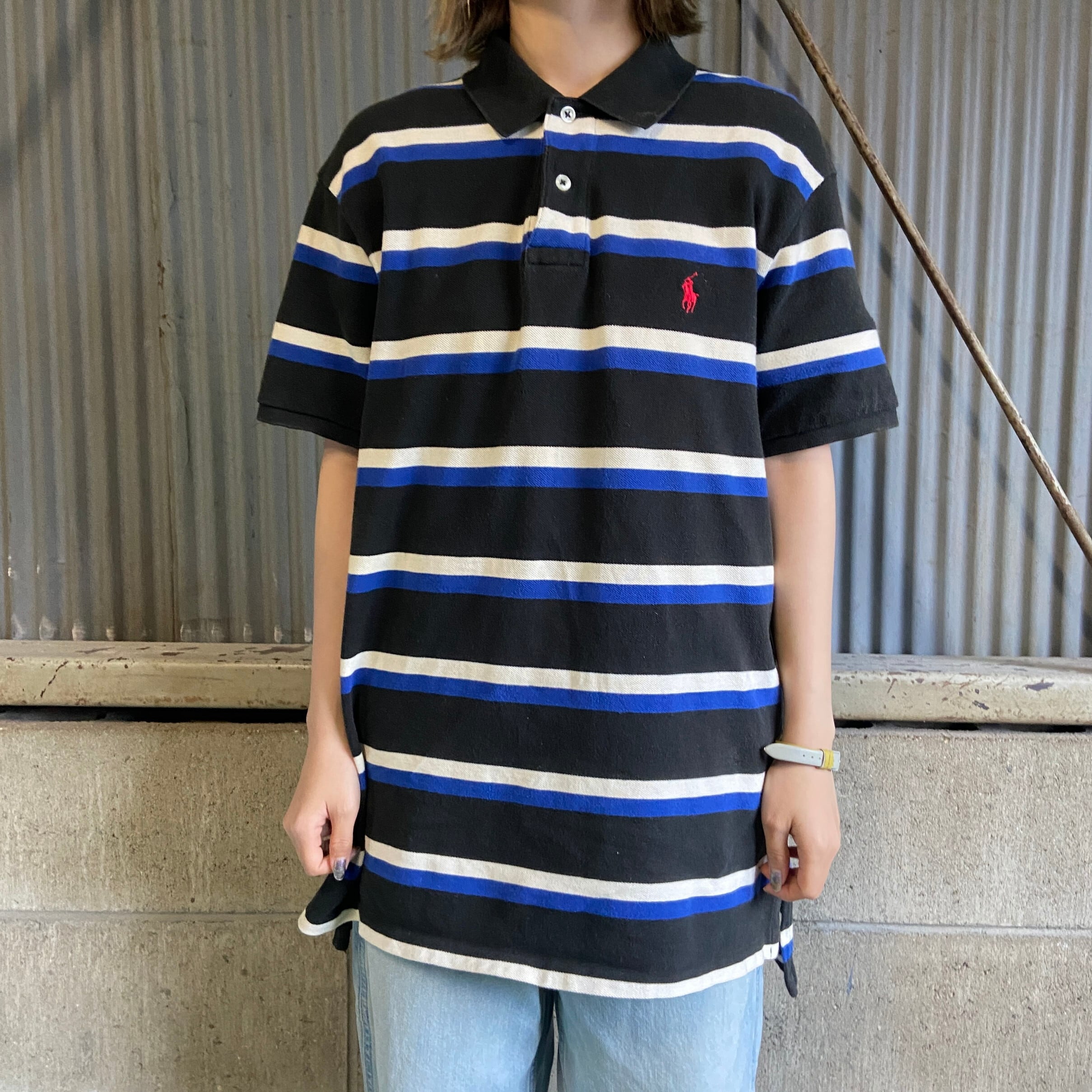 Polo by Ralph Lauren オールドラルフローレン ボーダー柄 鹿の子