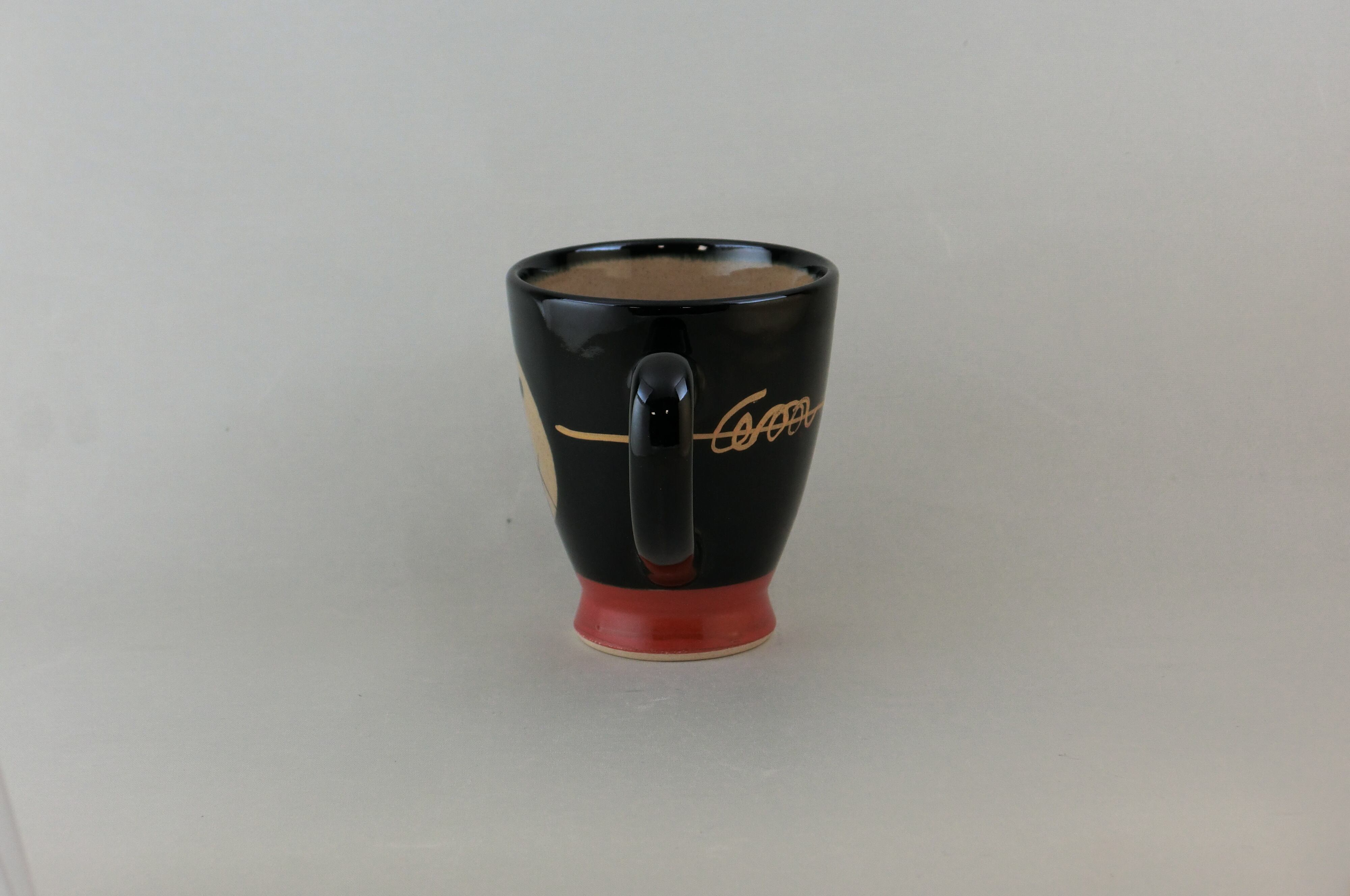 月うさぎマグカップ（黒）