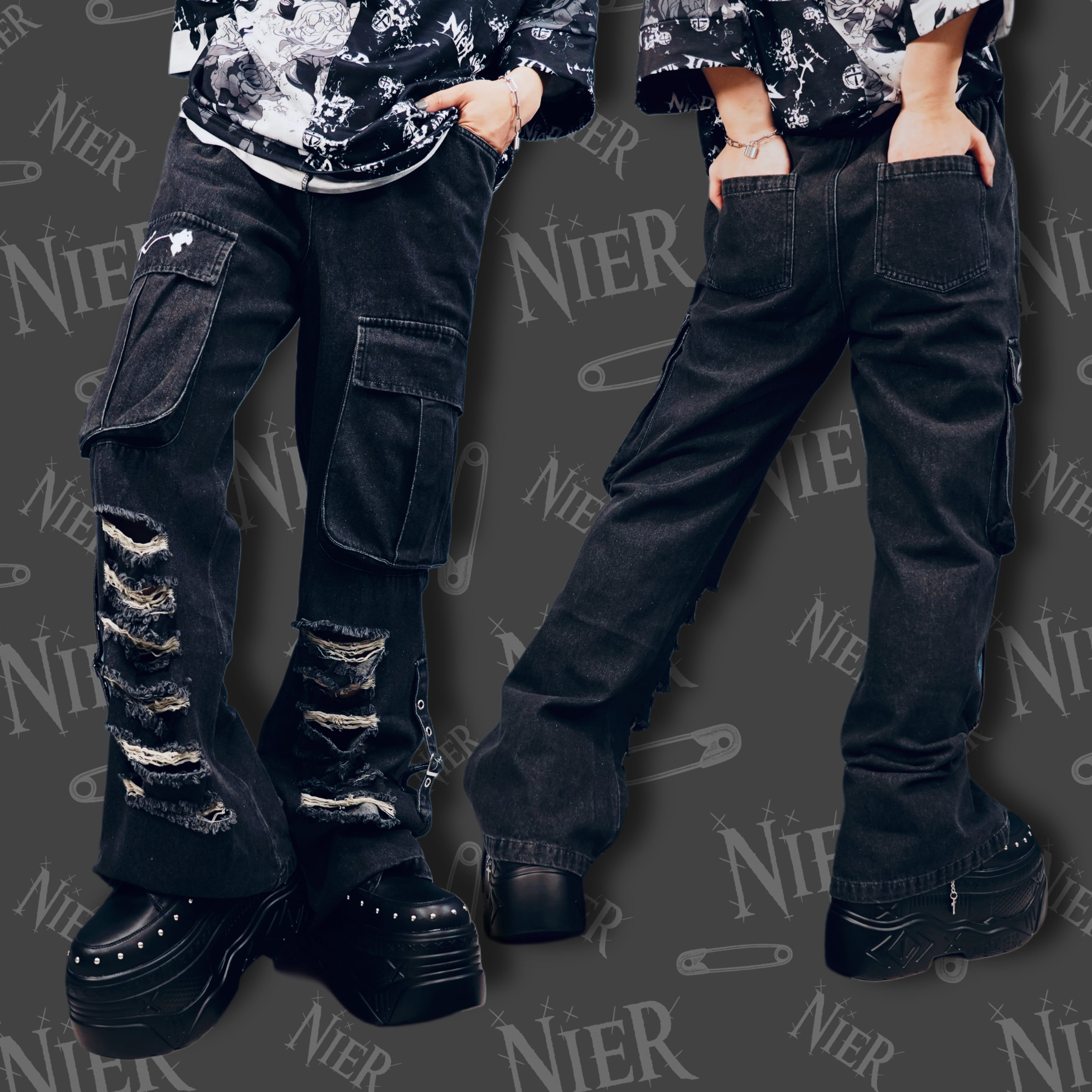 パンツ   jeans cargo pants MENS】Cargo Pants KAR カーゴパンツ 大容量ポケット ロングパンツ
