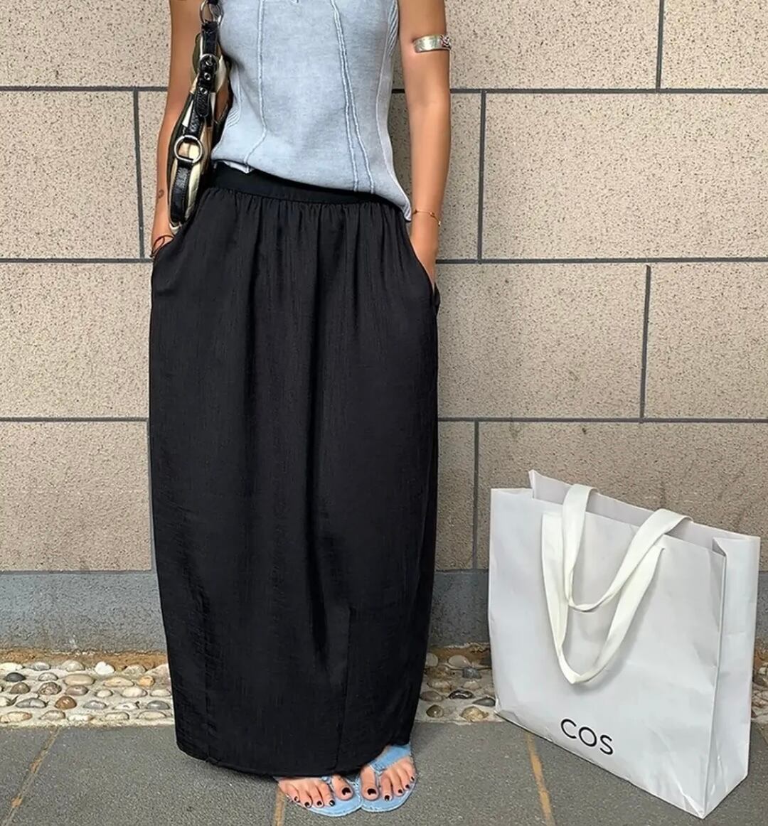 2color / カットオフテーパードスカート