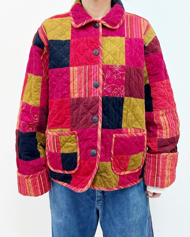 80s~90s quilting patchwork jacket