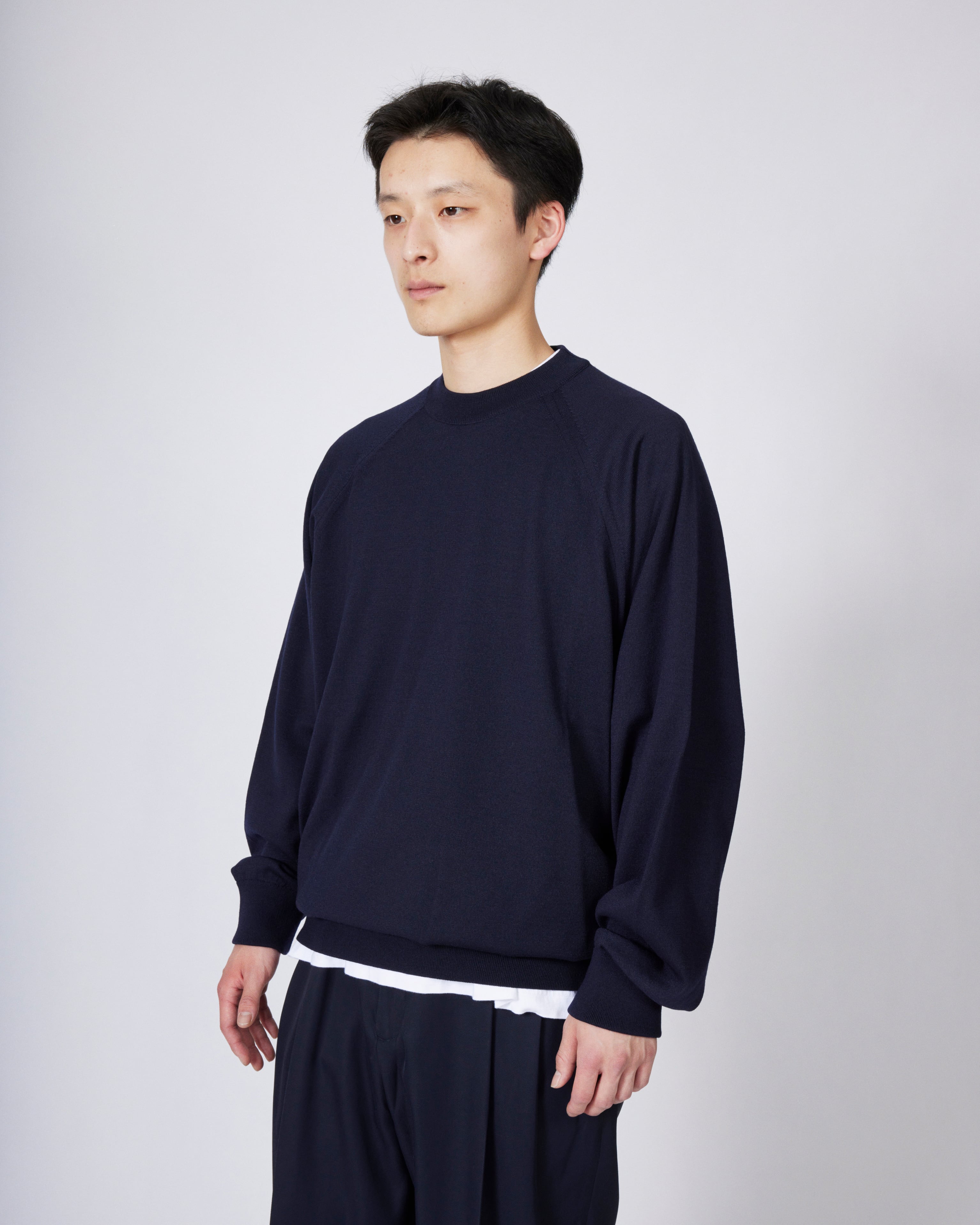 everyone high-gauge knit sweater (NAVY) | everyone