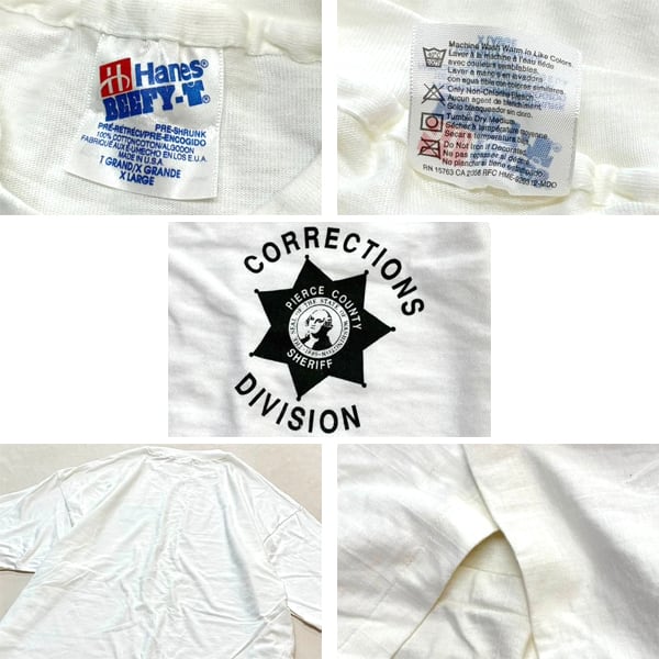 1点物◇USA製へインズ90sビンテージXLシングルステッチ白Tシャツ古着