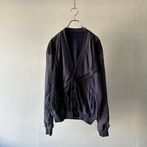 asymmetry design fake suède Euro cardigan