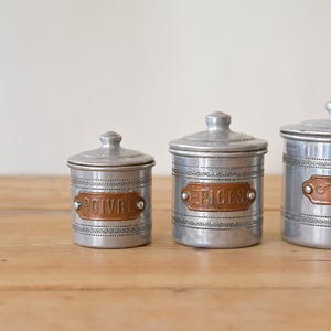 French Aluminum Canister 5P set / フレンチ アルミ キャニスター 5点セット / 2009SL-046