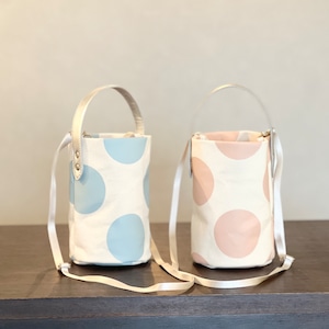 〔限定色〕ドットバケツバッグ ミニ 本体 ピンクドット / ブルードット