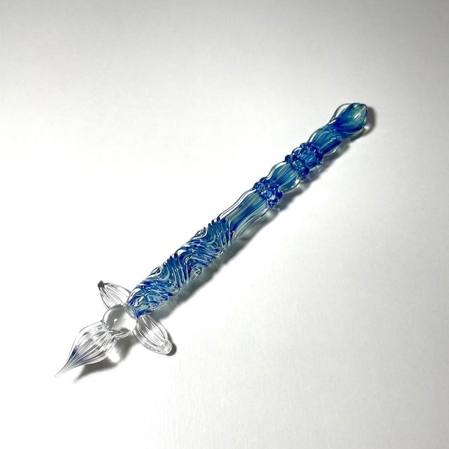 Royal glass pen シルバーブルー
