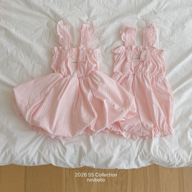 【6/18〆予約】<ninibello> bebe Picnic overalls