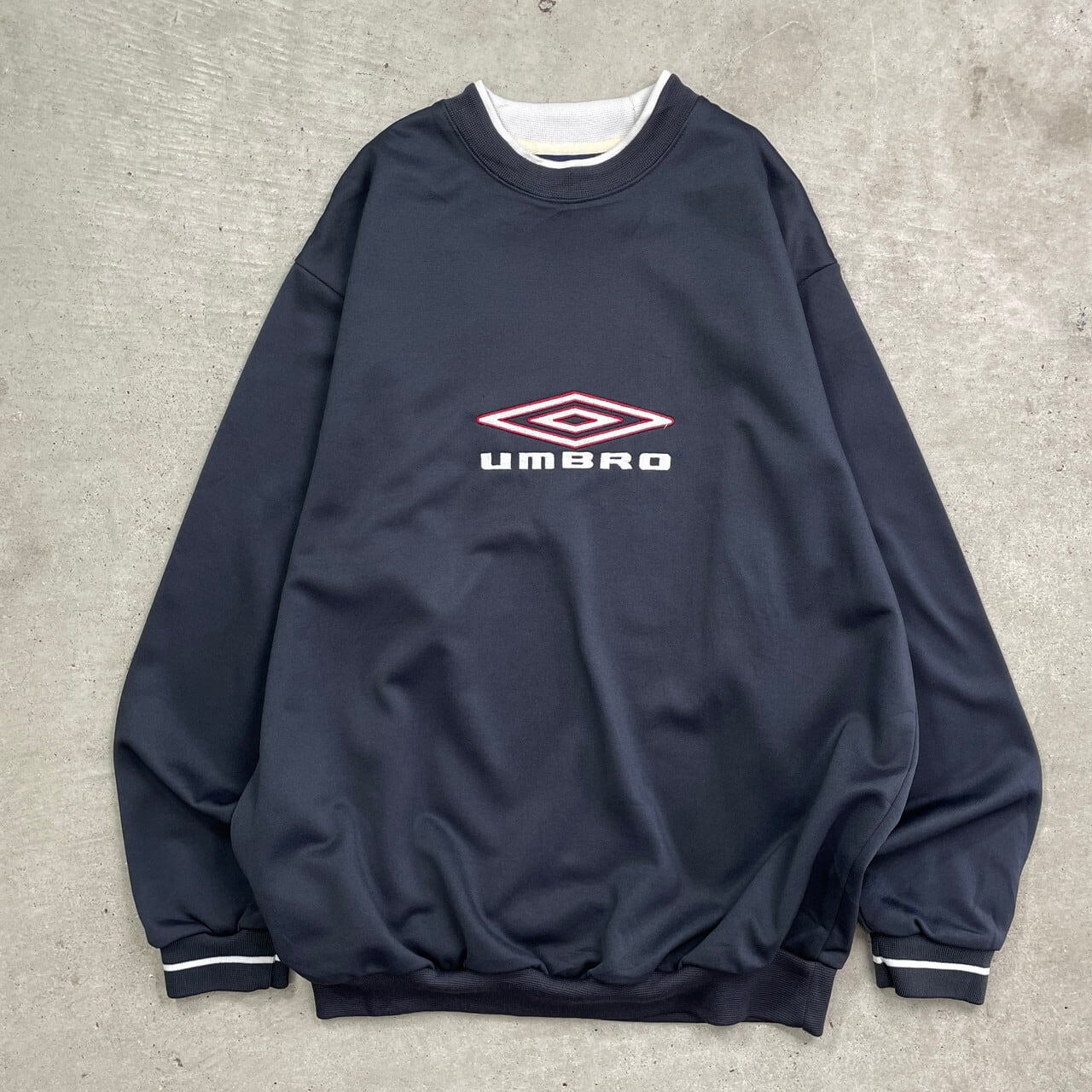 90年代 UMBRO アンブロ ジャージスウェットシャツ ロゴ刺繍 メンズL 